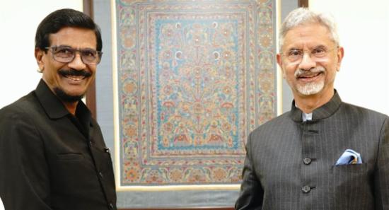 JVP's Tilvin Silva Meets Indian EAM S. Jaishankar